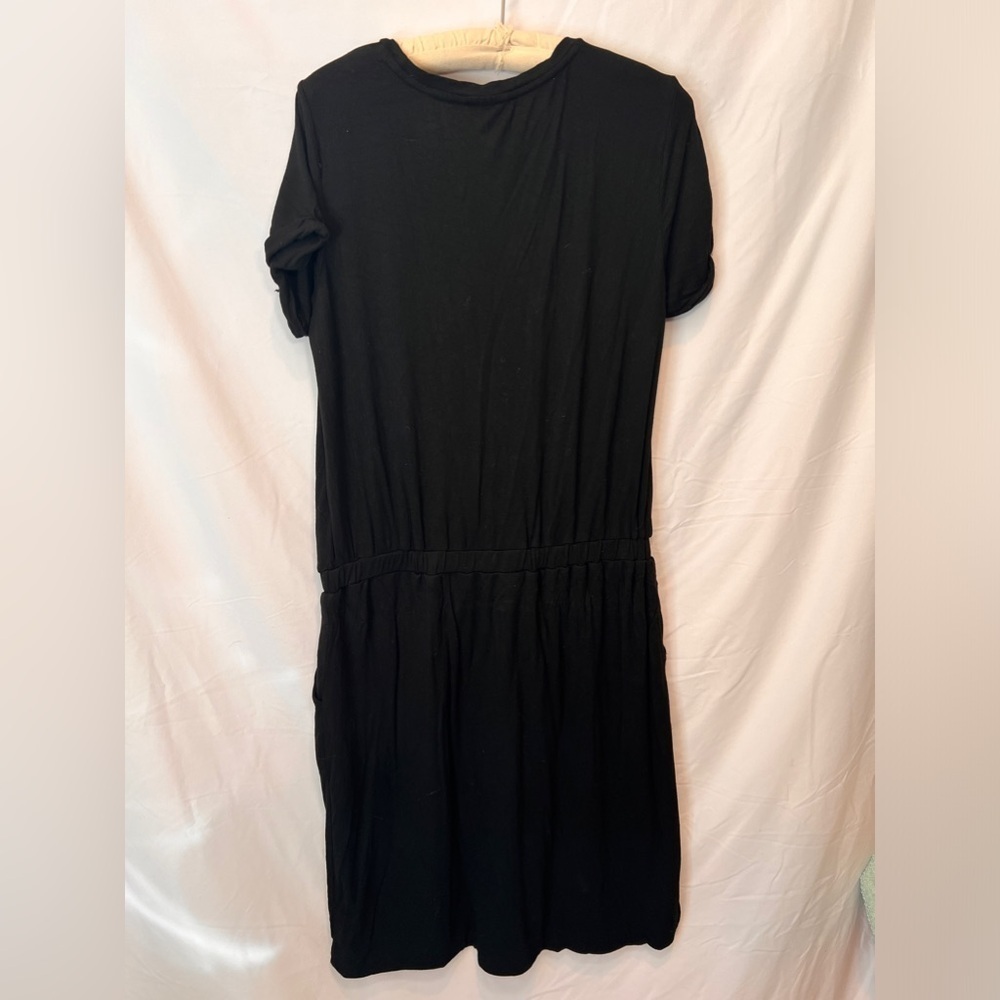 32*Cool Black Shirt Dress (Large) - Picture 2 of 5